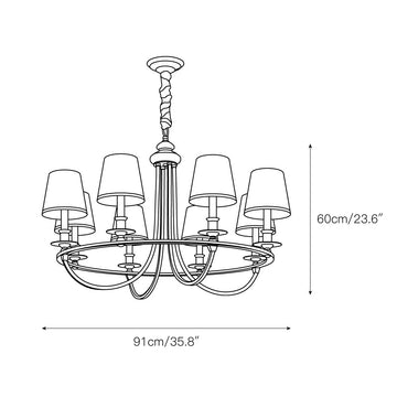 Dangigo Chandelier – detail 4 — Dimension drawings 2
