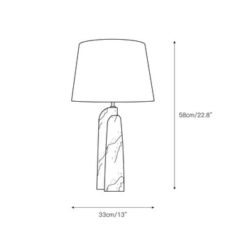 Darcy Marble Table Lamp – detail 4 — Dimension drawings 1
