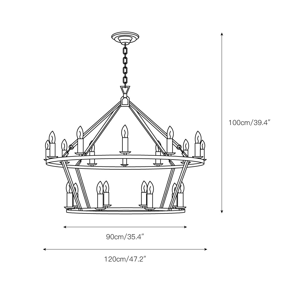 Darlana Two-Tiered Ring Chandelier