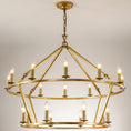 Load image into Gallery viewer, Darlana Two-Tiered Ring Chandelier
