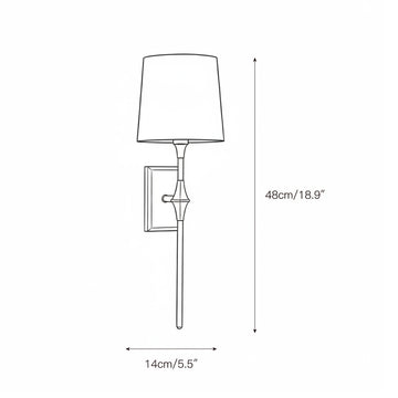 Dauphine Wall Sconce – detail 3 — Dimension drawings 1