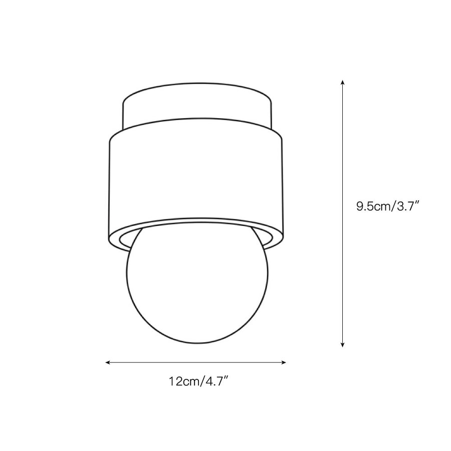 Davise Flush Mount – detail 3 — Dimension drawings 1