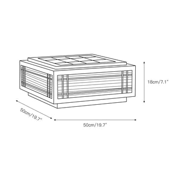 Deck Outdoor Post Light – detail 5 — Dimension drawings 3