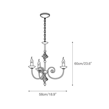 Delft Chandelier – detail 3 — Dimension drawings 1