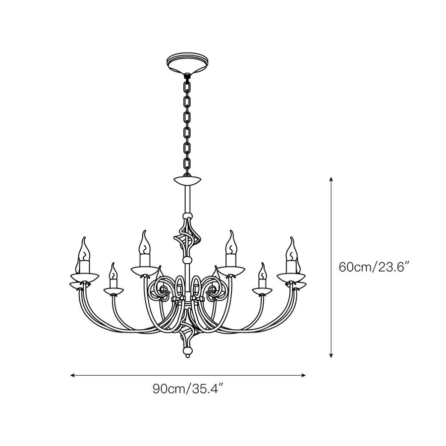 Delft Chandelier – detail 4 — Dimension drawings 2