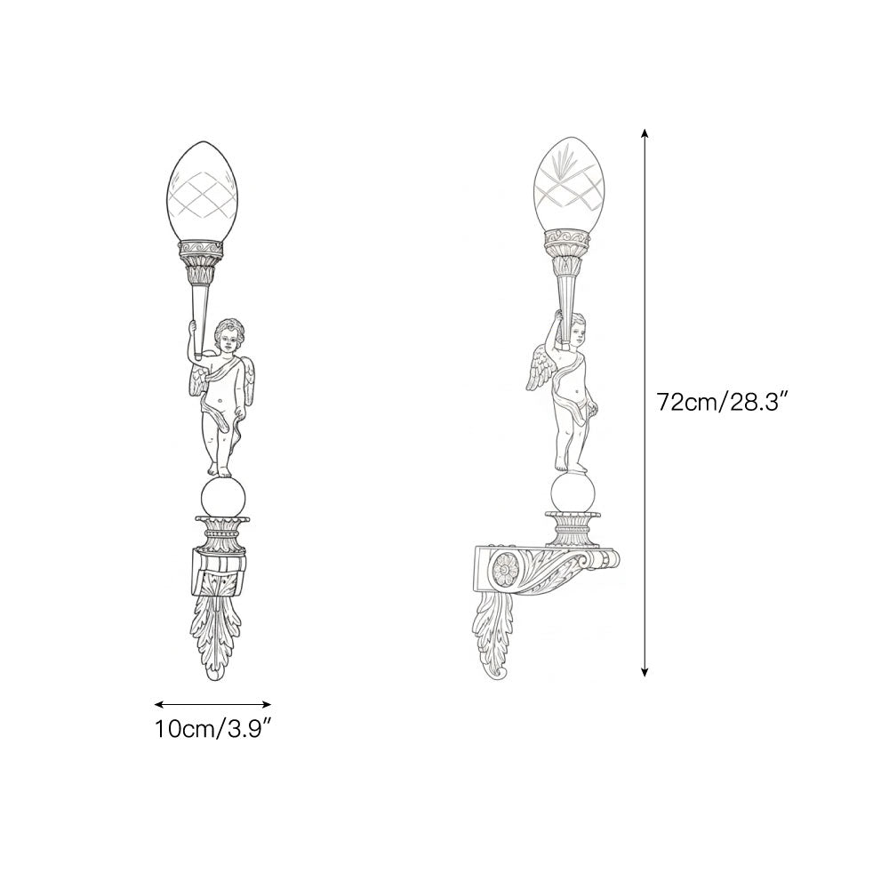 Deliane Brass Wall Lamp