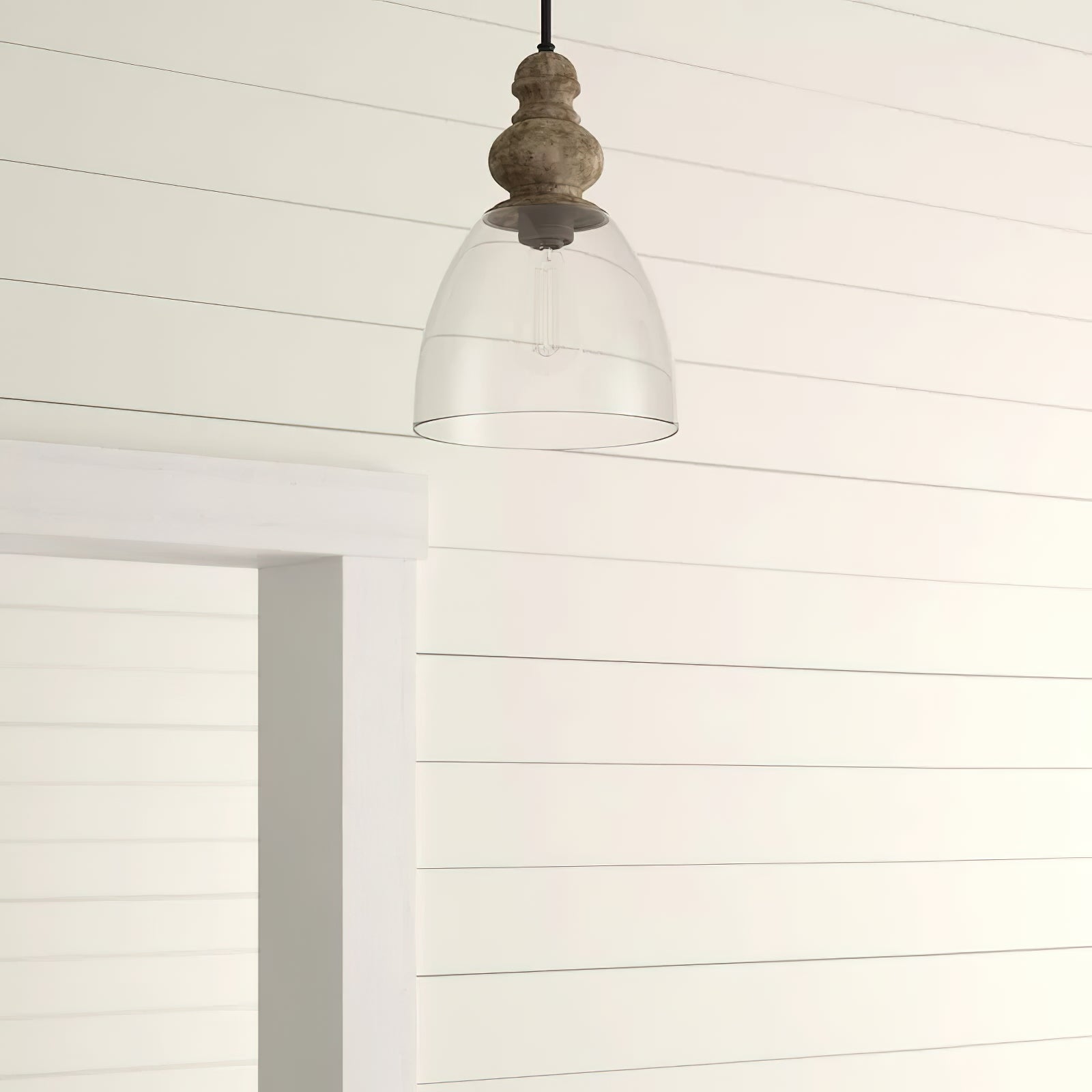 Lampe à suspension en verre Delmare