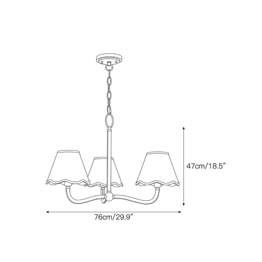 Delphine Chandelier — Dimension drawings 1
