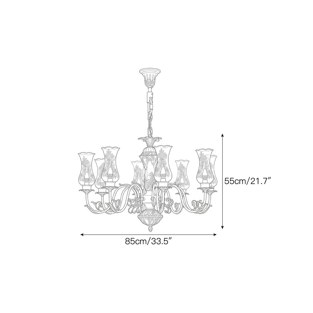 Delray Palm Chandelier – detail 4