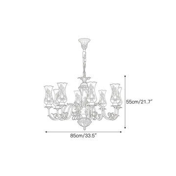 Delray Palm Chandelier – detail 4 — Dimension drawings 2