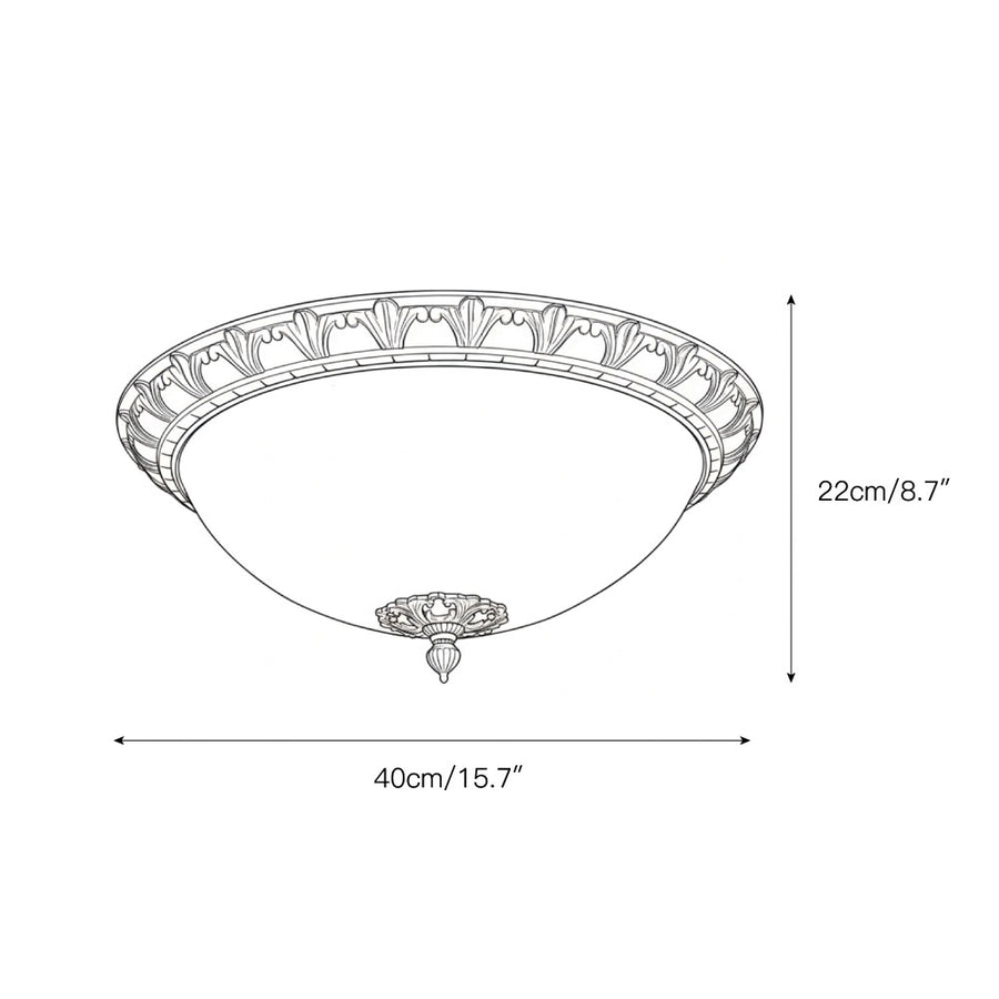 Deltana Flush Ceiling Lamp – detail 4 — Dimension drawings 2
