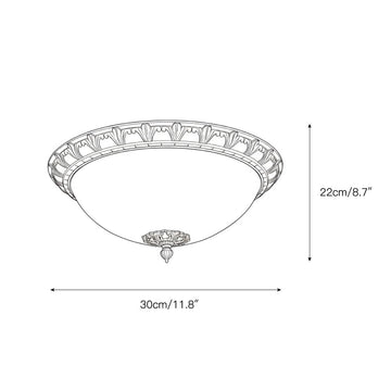 Deltana Flush Ceiling Lamp – detail 3 — Dimension drawings 1
