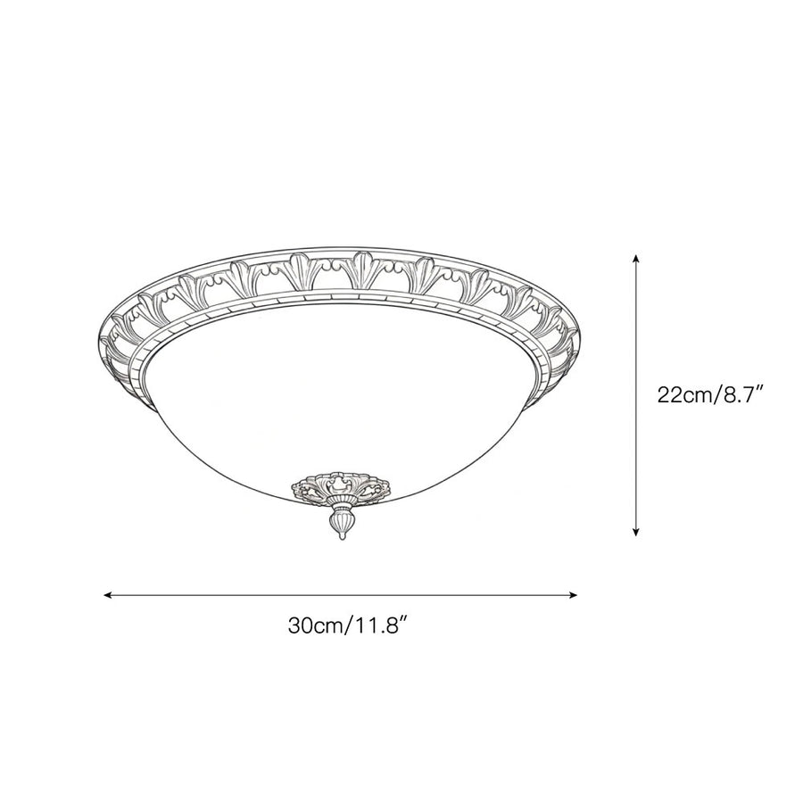 Deltana Flush Ceiling Lamp – detail 3 — Dimension drawings 1
