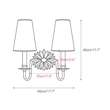 Demeter Double Sconce – detail 3 — Dimension drawings 1