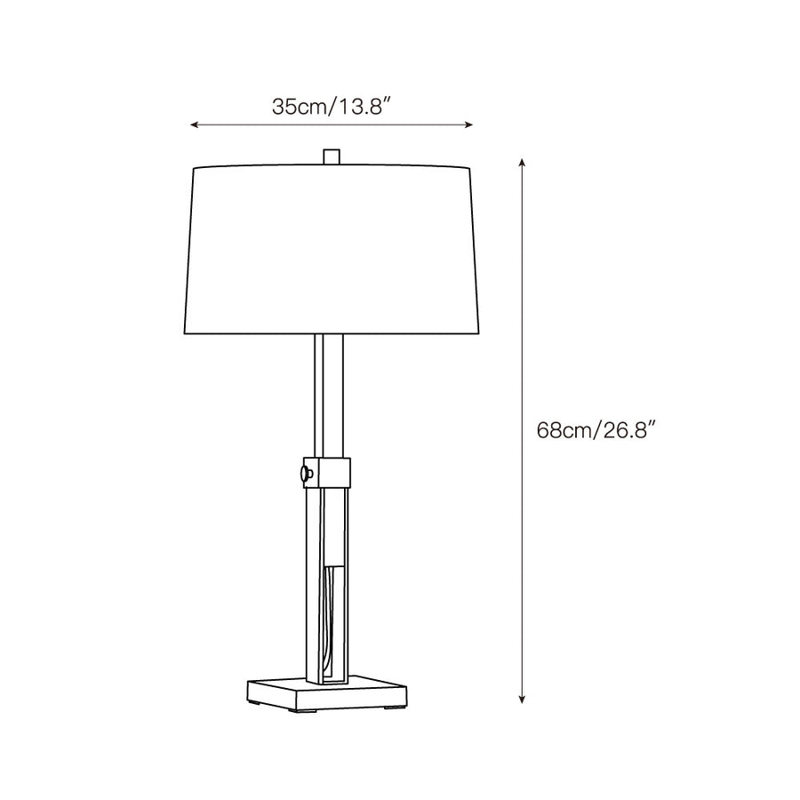 Denley Table Lamp – detail 3 — Dimension drawings 1