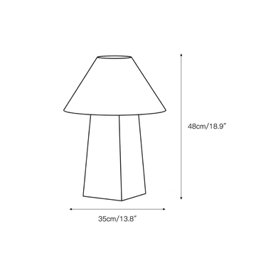 Derin Mushroom Table Lamp – detail 3 — Dimension drawings 1