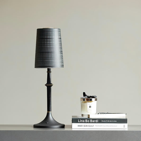 Devon Black Table Lamp (Built-in Battery)