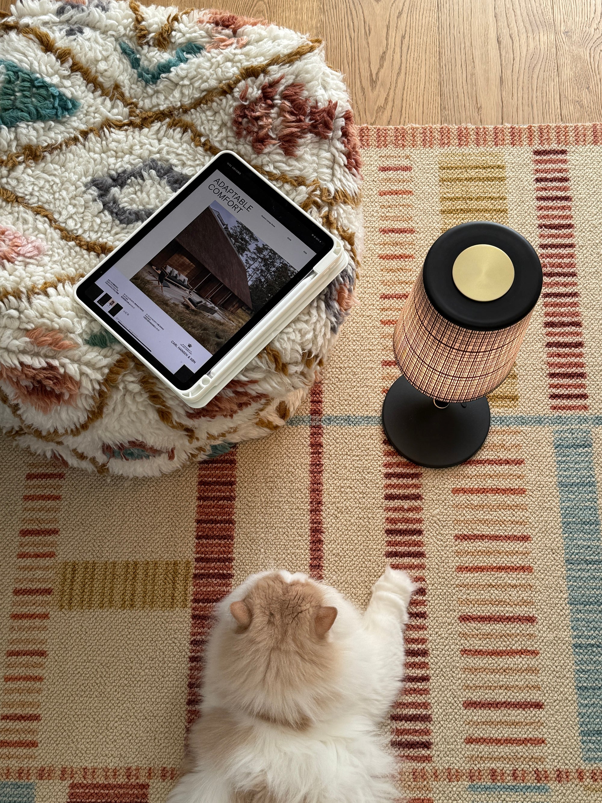 Devon Black Table Lamp (Built-in Battery)