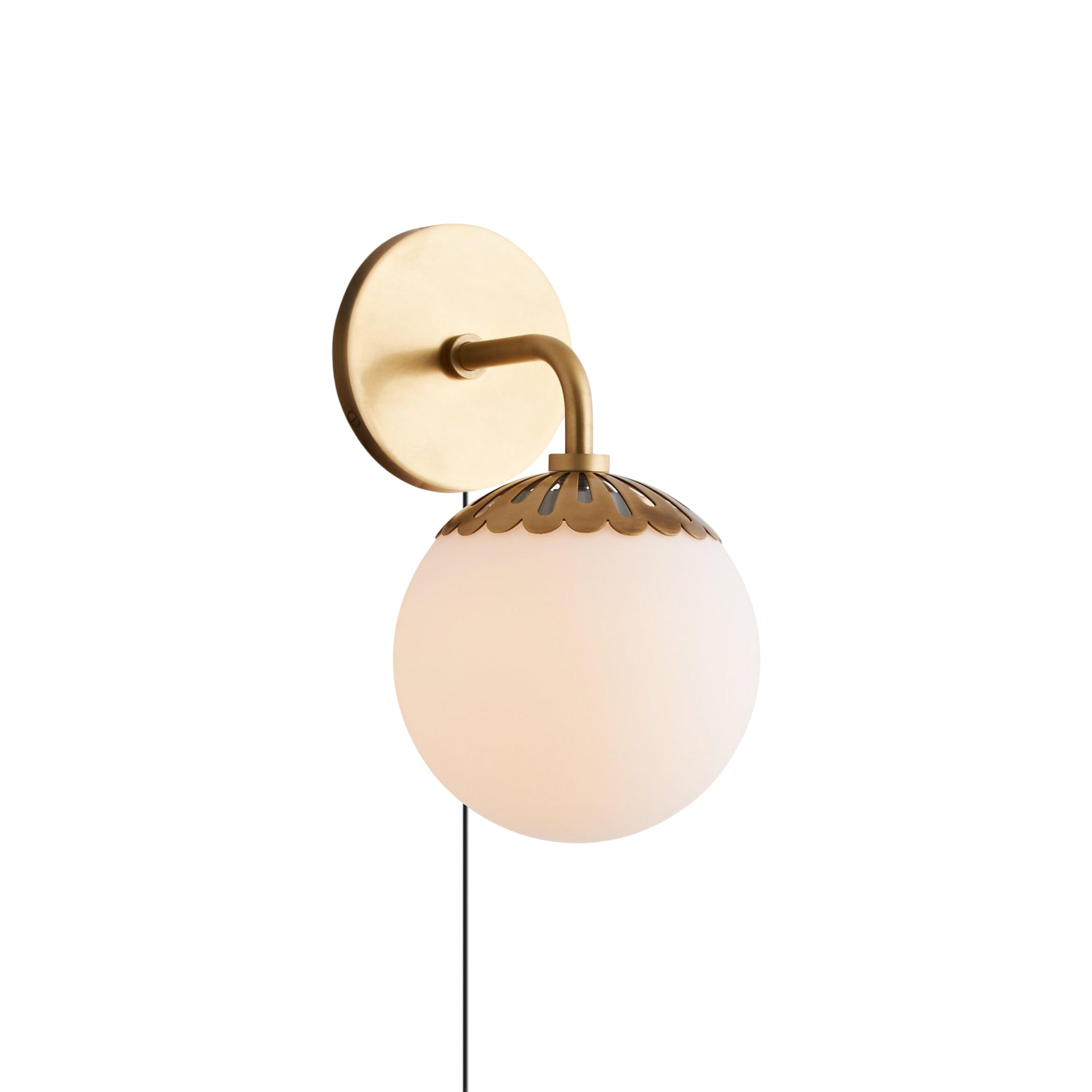 Dewdrop Globe Plug-in Sconce