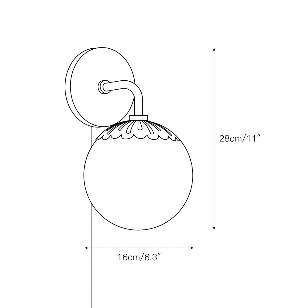 Dewdrop Globe Plug-in Sconce