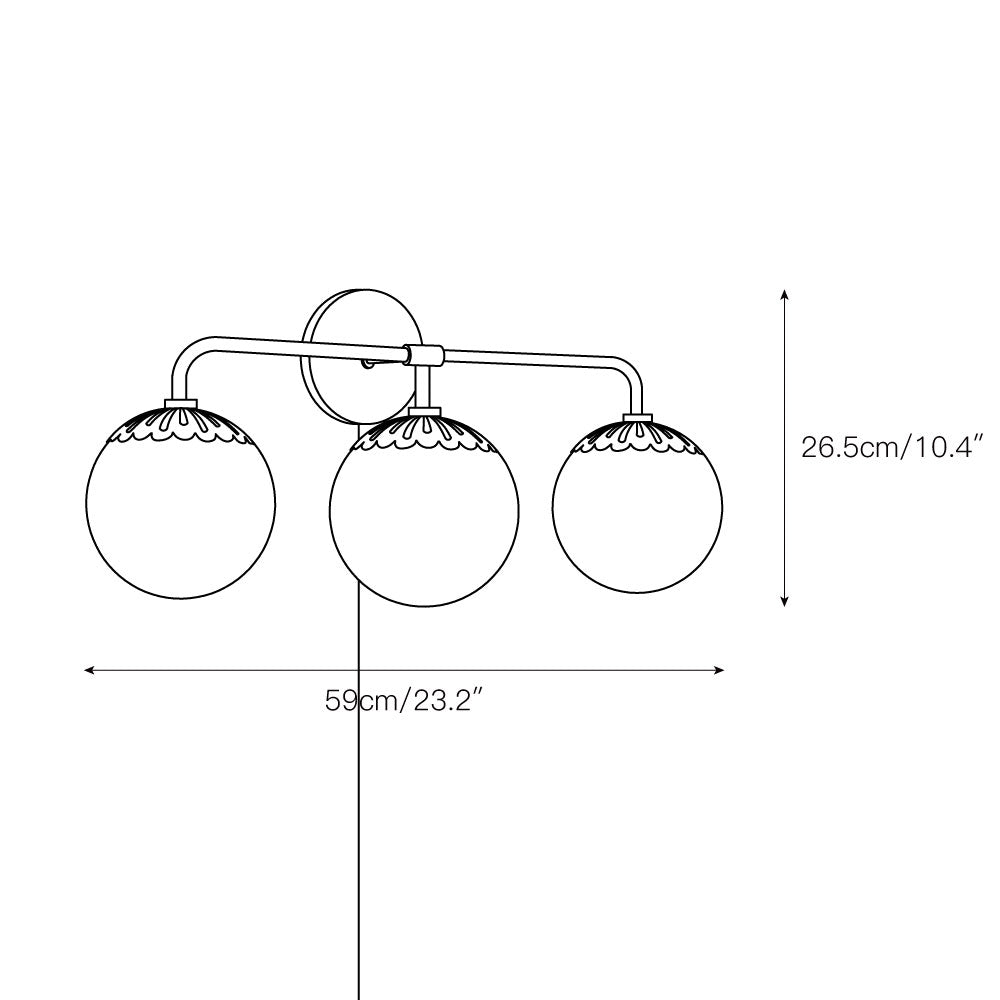 Dewdrop Globe Plug-in Sconce