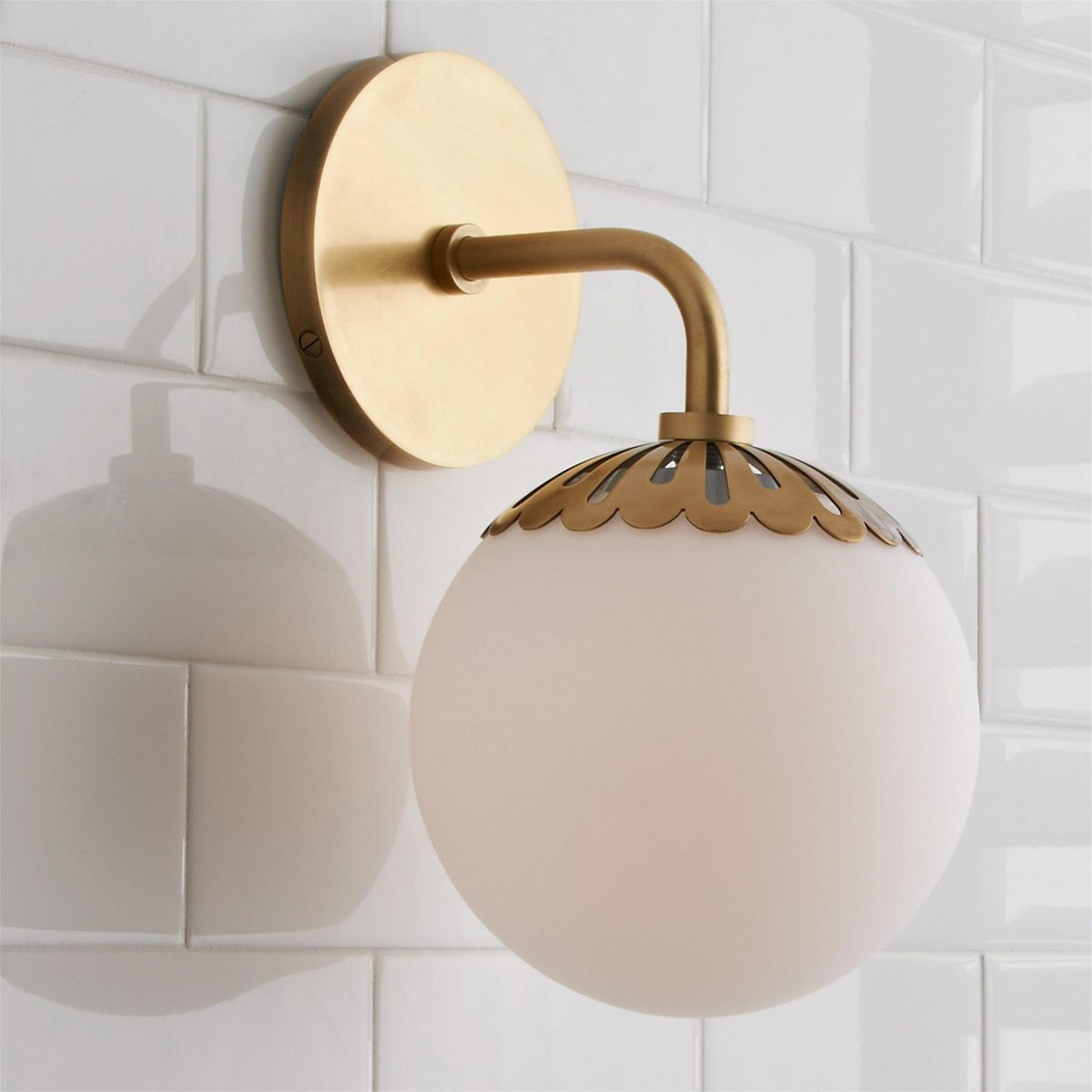 Brass wall sconces