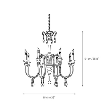 Dinardo Chandelier – detail 4 — Dimension drawings 2