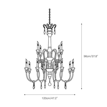 Dinardo Chandelier – detail 5 — Dimension drawings 3
