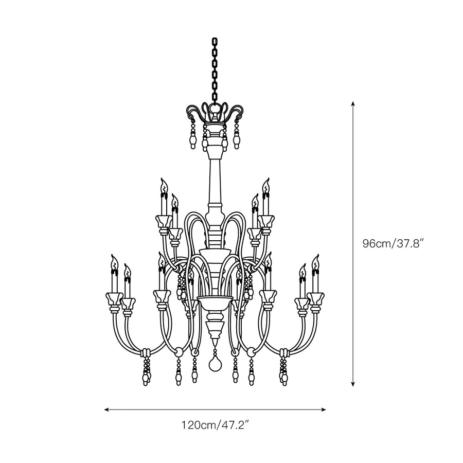 Dinardo Chandelier – detail 5 — Dimension drawings 3