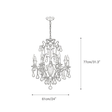 Diodem Crystal Chandelier – detail 3 — Dimension drawings 1