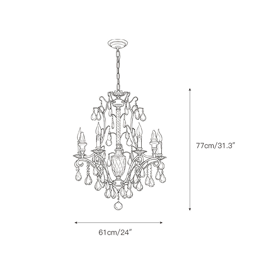 Diodem Crystal Chandelier – detail 3 — Dimension drawings 1