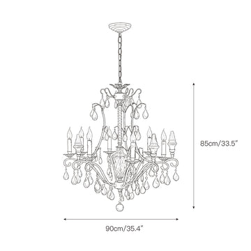 Diodem Crystal Chandelier – detail 5 — Dimension drawings 3