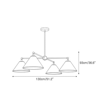Dionis Chandelier – detail 3 — Dimension drawings 1