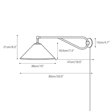 Dionis Plug-in Wall Lamp – detail 3 — Dimension drawings 1