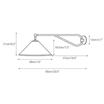 Dionis Wall Lamp – detail 3 — Dimension drawings 1