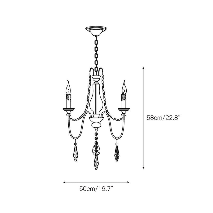 Doane Chandelier – detail 3 — Dimension drawings 1