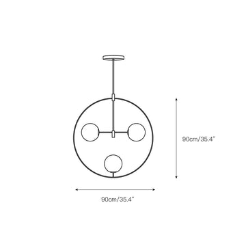 Doby Round Chandelier – detail 3 — Dimension drawings 1