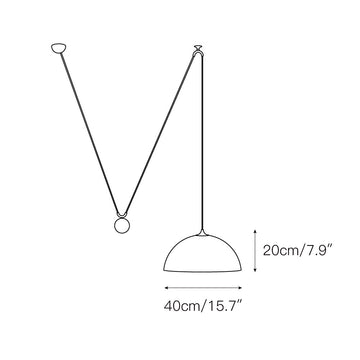 Dome Balance Pendant Lamp – detail 3 — Dimension drawings 1