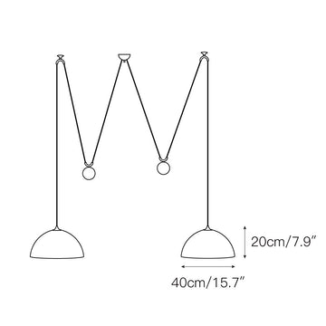 Dome Balance Pendant Lamp – detail 4 — Dimension drawings 2