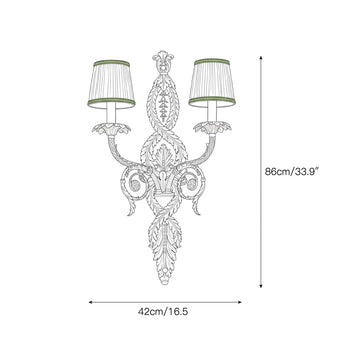 Dominique Brass Wall Lamp – detail 4 — Dimension drawings 2