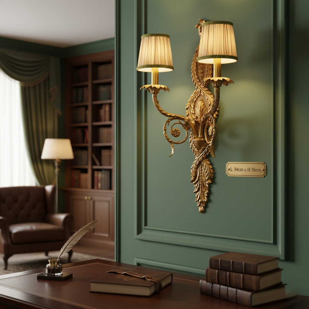 Dominique Brass Wall Lamp