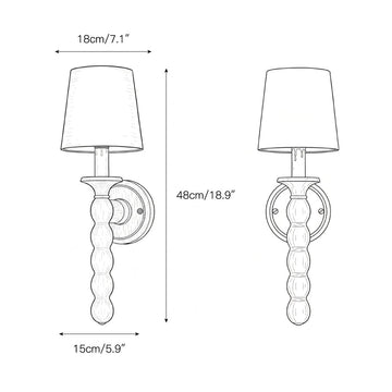 Dorado Wall Lamp – detail 3 — Dimension drawings 1