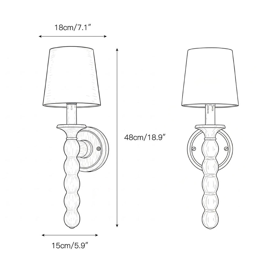 Dorado Wall Lamp – detail 3 — Dimension drawings 1