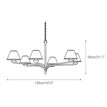 Dorsey Chandelier – detail 4 — Dimension drawings 2