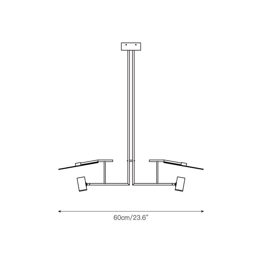 Dot Linear Chandelier – detail 3 — Dimension drawings 1