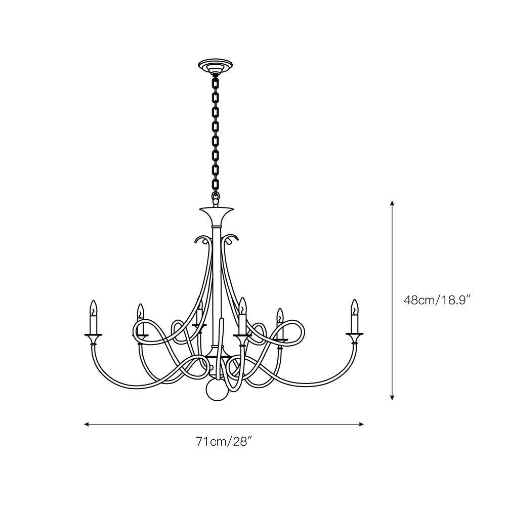 Double Twist Chandelier