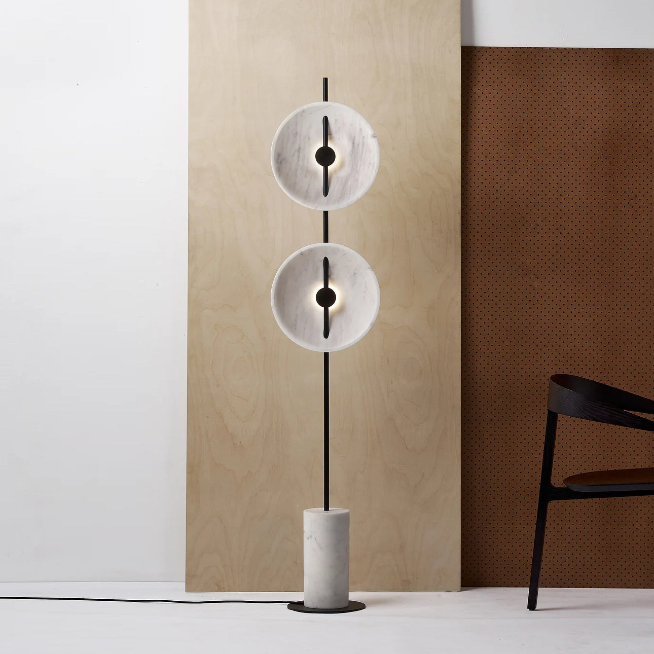 Double Moon Floor Lamp