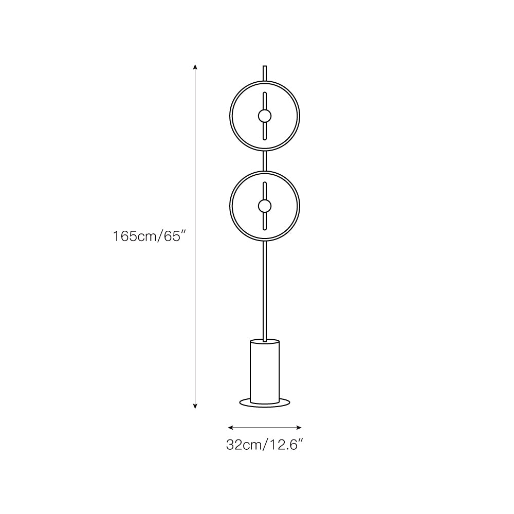 Double Moon Floor Lamp