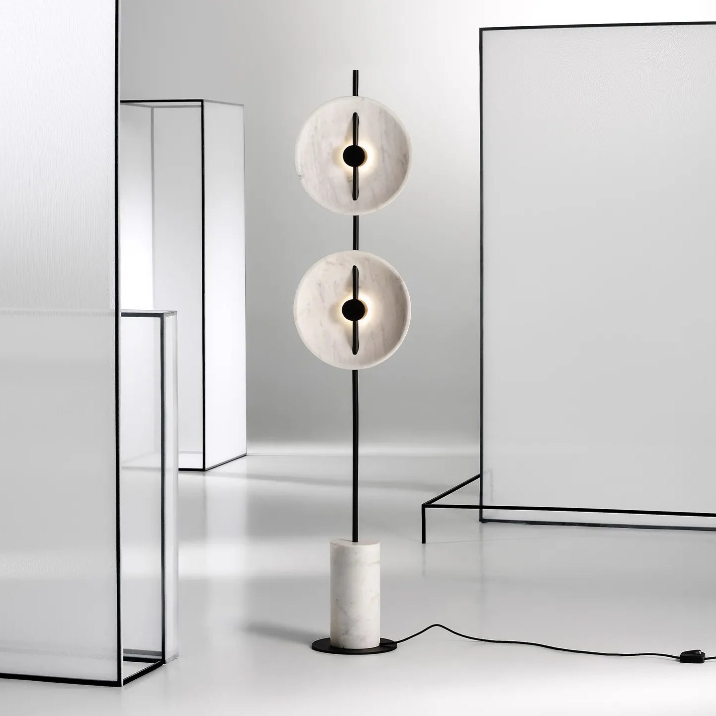 Double Moon Floor Lamp