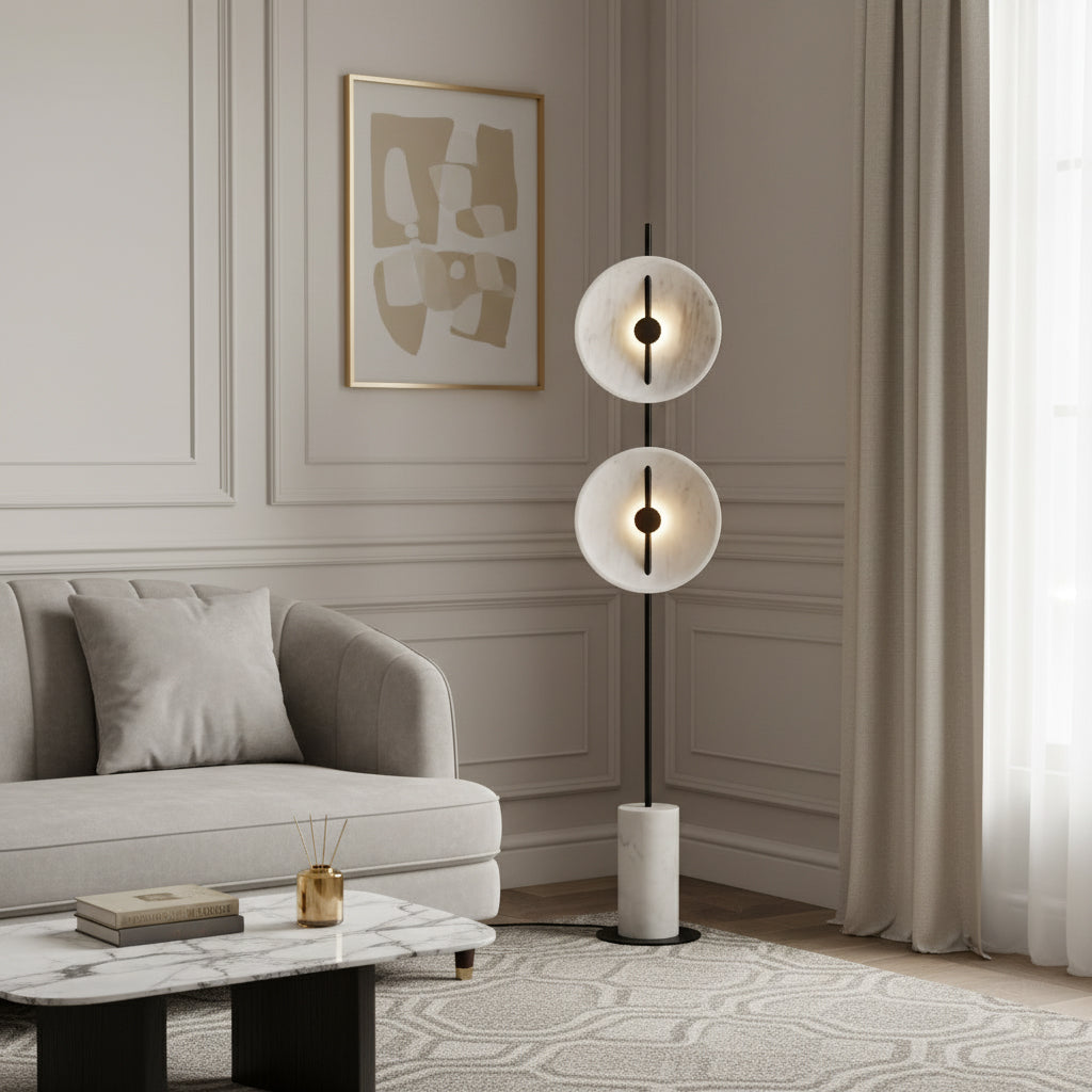 Double Moon Floor Lamp